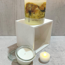 Botanical flower candle(ローズYE) LEDティーライトキャンドル付き 送料無料 3枚目の画像