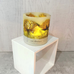 Botanical flower candle(ローズYE) LEDティーライトキャンドル付き 送料無料 5枚目の画像