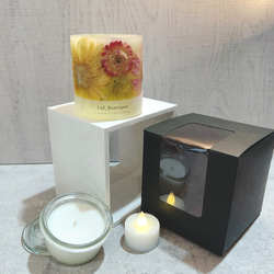 Botanical flower candle(ガーベラYE) LEDティーライトキャンドル付き 送料無料 7枚目の画像