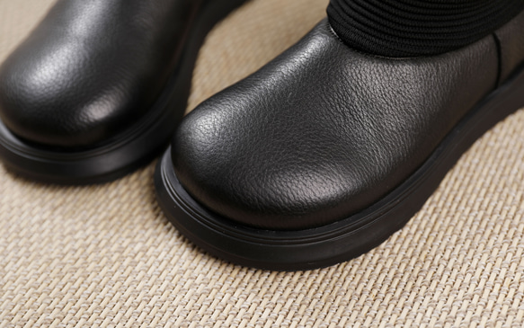 23 秋冬新款女式真皮鞋獨特高跟鞋 22 厘米-25.5 厘米 2 色 #807⭐免運費⭐ 第17張的照片