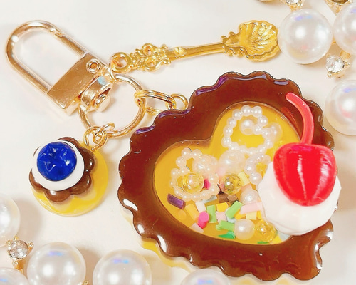 プリンパフェ◇ハートシェイカー シャカシャカキーホルダー