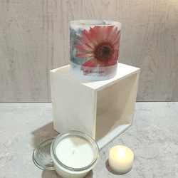 Botanical flower candle(ガーベラRED) LEDティーライトキャンドル付き 送料無料 3枚目の画像