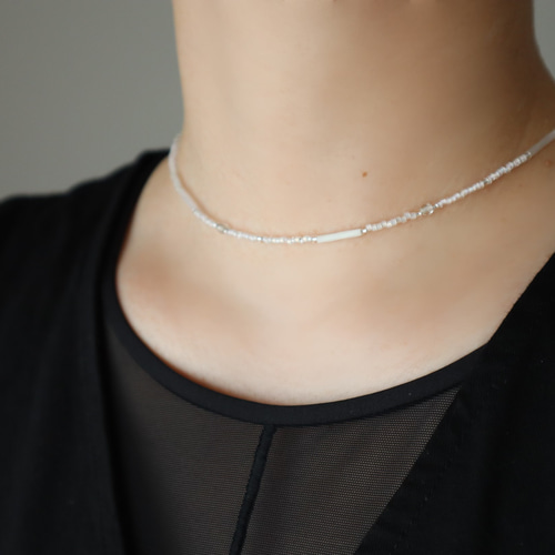 SimoneRocha ビーズネックレス 大人のビーズネックレス mono. black チョーカー/ショート