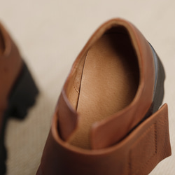 23 秋冬新款女式真皮鞋獨特鞋厚底淺口高跟鞋 22 厘米 ~ 25.5 厘米 #809 棕色 ⭐ 免費送貨 ⭐ 第12張的照片