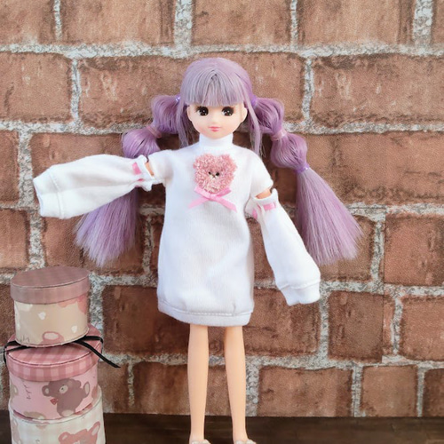 ドール服 リカちゃん 27cmドール オーバーサイズ もこもこ くま