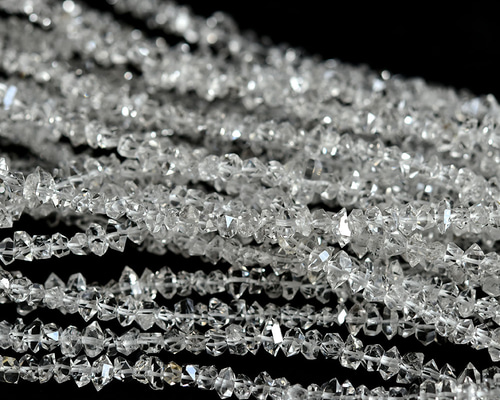 宝石質 極上ハーキマーダイヤモンド（5cmセット) 4-5.5mm 小粒 天然石