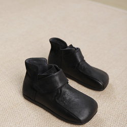 23 秋冬新款女式真皮鞋獨特鞋厚底高跟鞋短靴 22 厘米 ~ 25.5 厘米 #810 黑色 ⭐ 免費送貨 ⭐ 第10張的照片