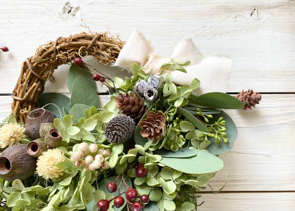 木の実たちとアナベルの秋のハーフリース 5枚目の画像