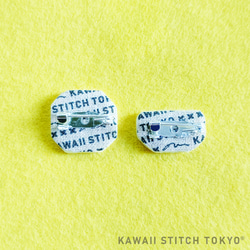 カットレモン【ブローチ】バッチ バッジ 檸檬 果物 フルーツ 刺繍 かわいい クロスステッチ ポップ オーダーメイド 5枚目の画像