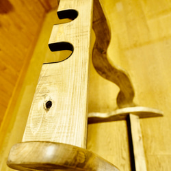 【24時間以内に発送】手作り木工　木製ギタースタンド （古材） ２本掛け 10枚目の画像