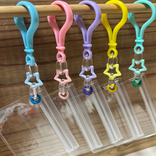 No.180E 20個 キャンディバッグ キーホルダー 星 パステルカラー ゆめ