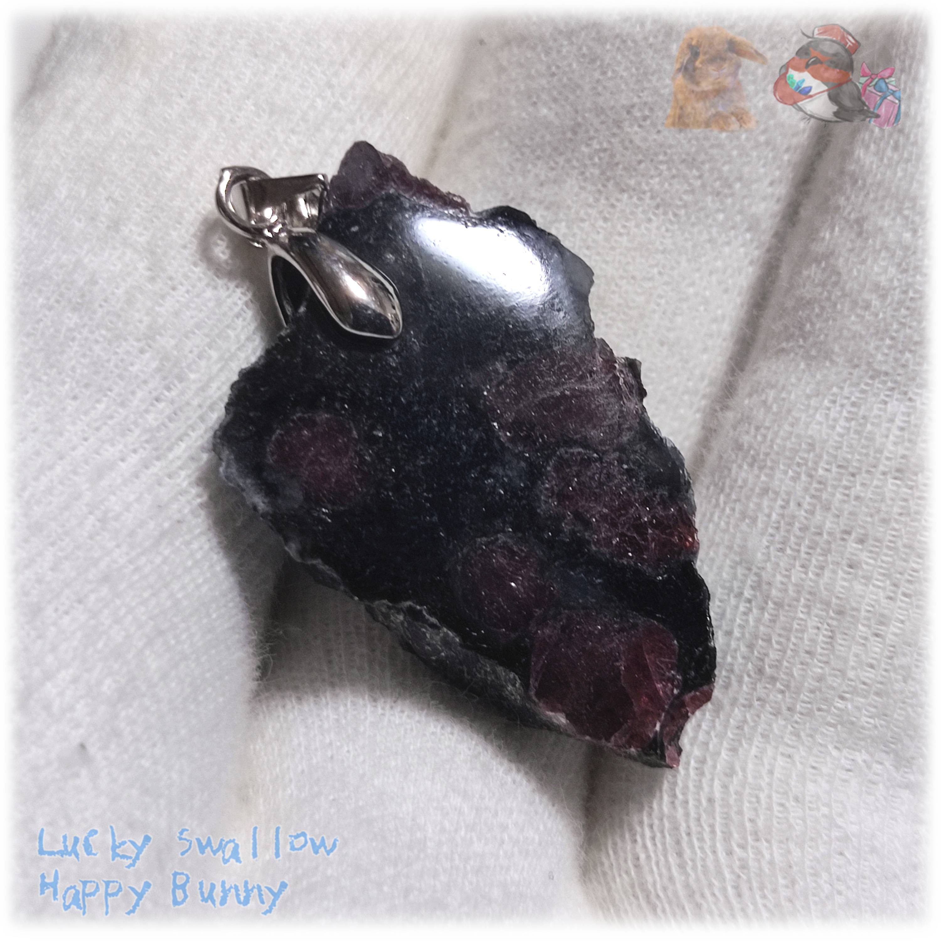 ユニーク ガーネット ペンダント ネックレス 紅榴石 石榴石 柘榴石 garnet No.5782