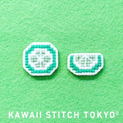 カットライム【ブローチ】バッチ バッジ lime 果物 フルーツ