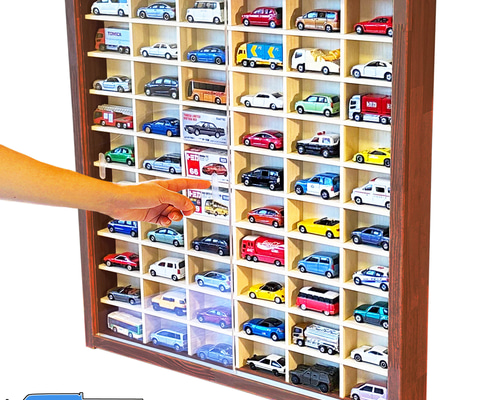 ミニカー ケース 60台収納 コレクション アクリル障子付