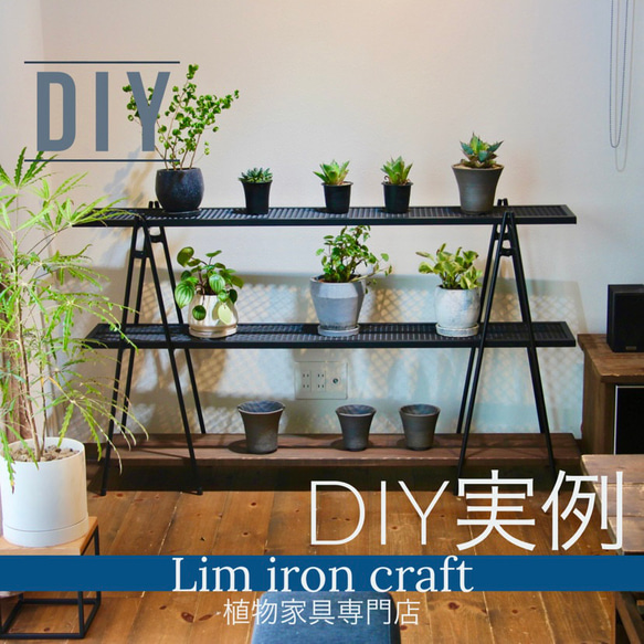 DIYアイアンシェフル（鉄脚のみ）植物棚　塊根植物　観葉植物　フラワースタンド　家具　棚　インテリア 3枚目の画像