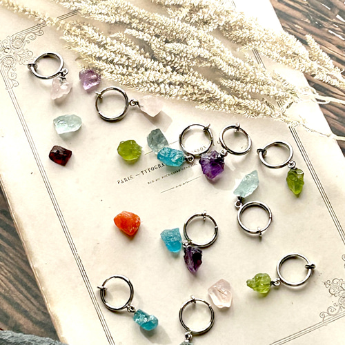 緑青色（ろくしょういろ）イヤリングピアス イヤリング 