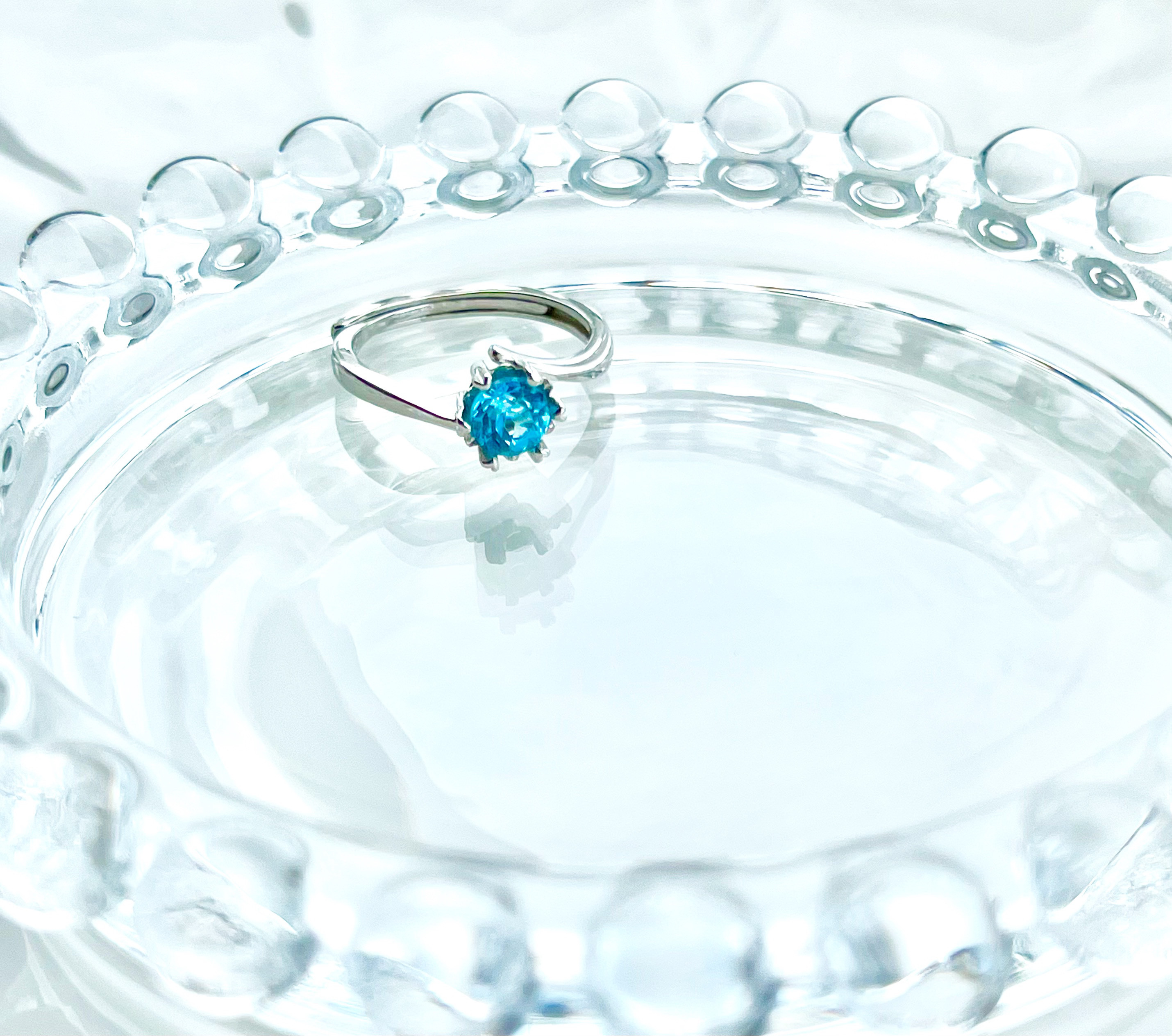 silver925 スイスブルートパーズ ˚✧₊⁎アルタネイトリング【天然石Mサイズ】