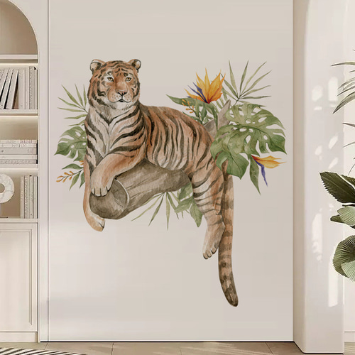ウォールステッカー SX41 虎 動物 植物 癒す DIY 壁紙