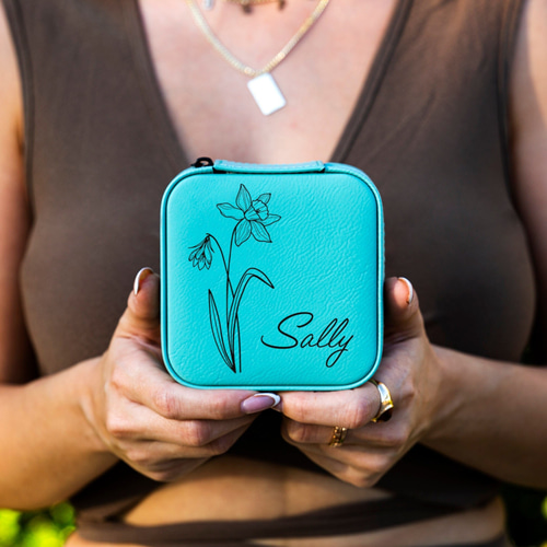 オーダーメイド】名入れ誕生花ジュエリーボックス・ジュエリー収納・夏