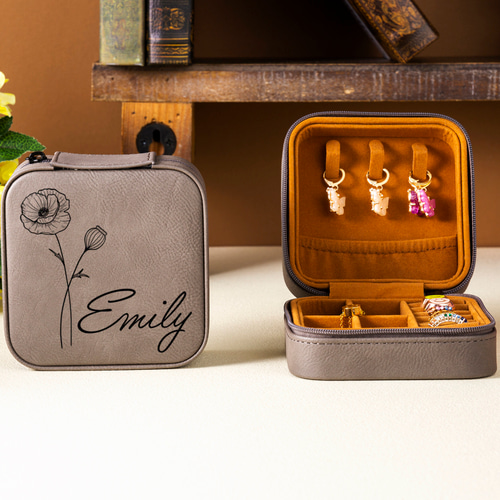 オーダーメイド】名入れ誕生花ジュエリーボックス・ジュエリー収納・夏