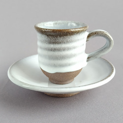 コーヒーカップ　白萩釉　【商品番号：00396_A-B】 1枚目の画像