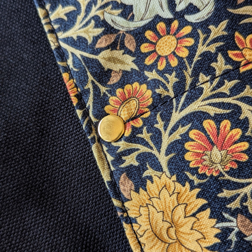 A4トートバッグ 帆布 bestofMorris 花柄 肩掛けバッグ 通勤