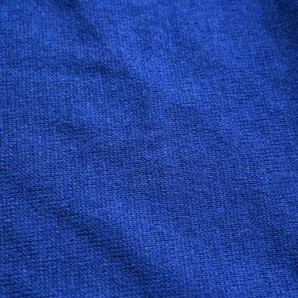 大人トラッド チェック柄×ロイヤルブルー＊異素材バイカラー マフラー 11枚目の画像