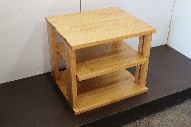 棚板の高さを自由にセットできる木製（無垢材）オーディオラック１R3タイプ オーク1/30（TS475-25）注文後製作