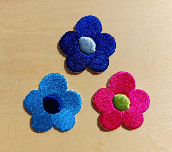 立体花 ワッペン アップリケ 刺繍 かわいい カワイイ 可愛い 面白い カラフル オリジナル 19枚目の画像