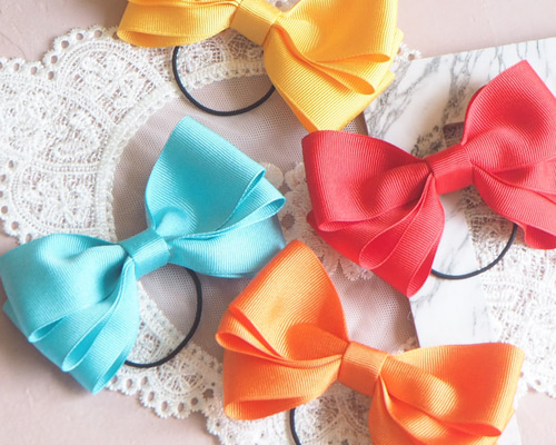 ゆっこ様ハンドメイド♡ビニールフリフリリボン キャンディハーツ Fancy ゴム ゆっこ様ハンドメイド♡ビニールフリフリリボン キャンディハーツ