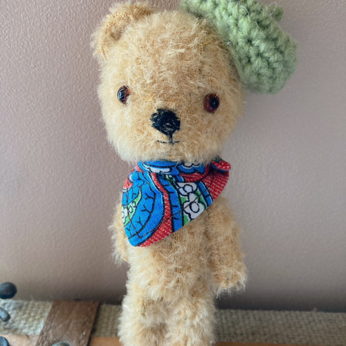 ☆junkな木箱シリーズ☆ まんまる顔の癒しベア テディベア ぬいぐるみ