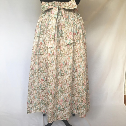 再販ですリバティ大人の素敵リボンスカート✴︎アレクサンドラ  