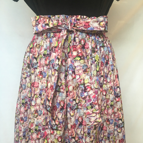 新作✴︎リバティ大人の素敵リボンスカート✴︎アレクサンドラ ピンク  