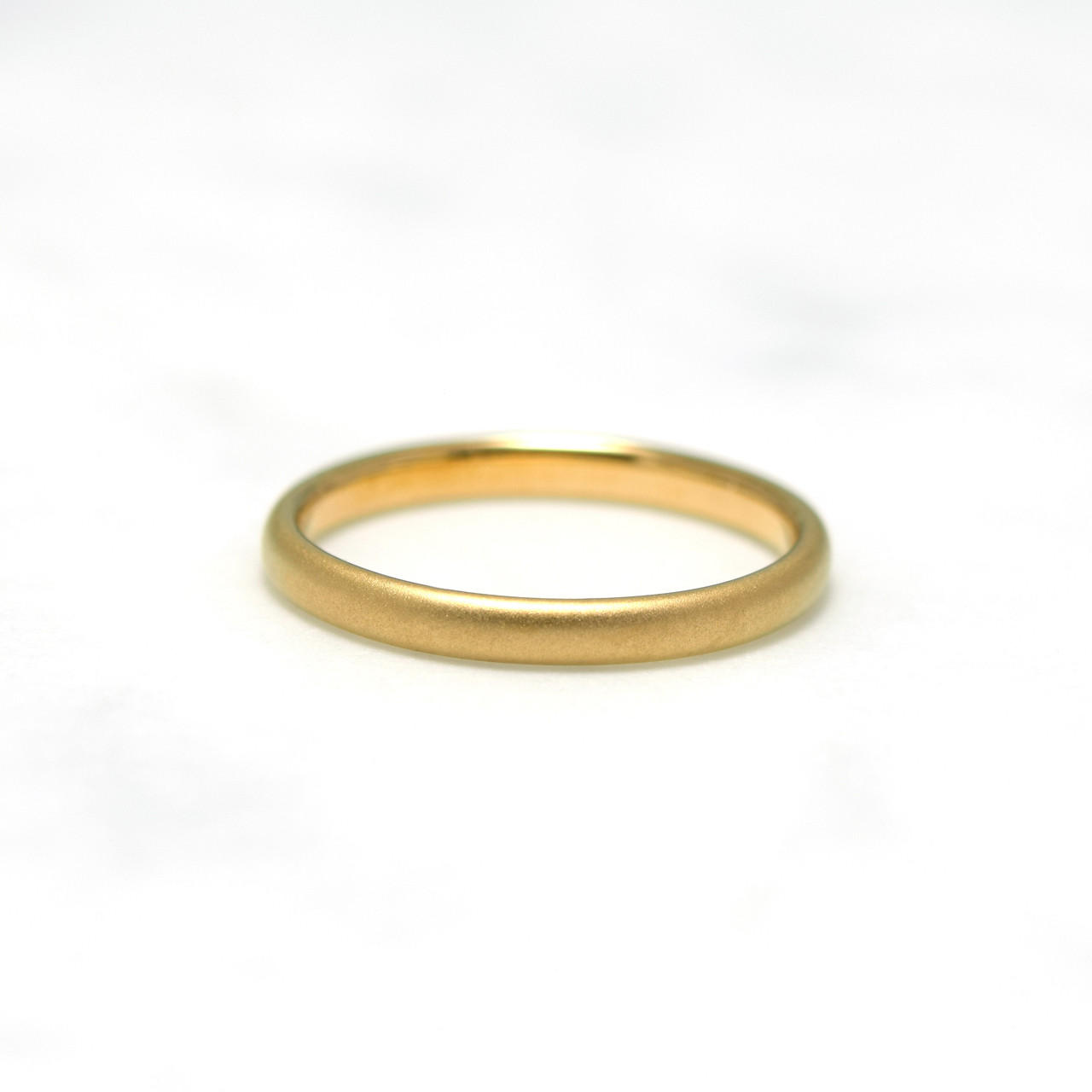 ゴールドリング K14 甲丸リング K14 Ring No.7 リングサイズ12号 サンドブラスト