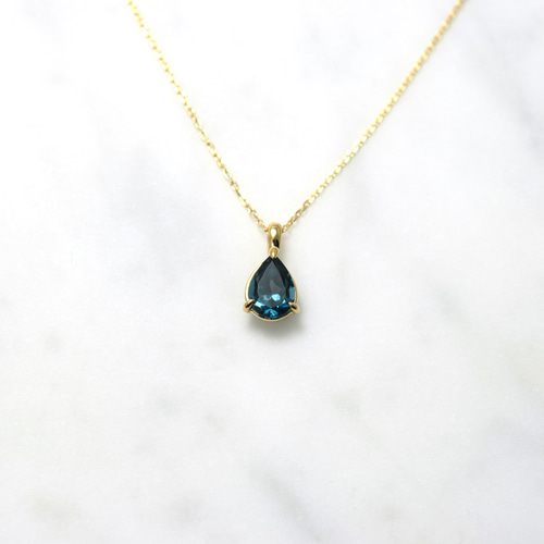 LondonBluetopaz K18ゴールド ロンドンブルートパーズペンダント K18 