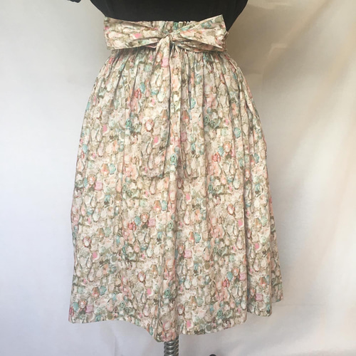 再販✴︎リバティ大人の素敵リボンスカート✴︎アレクサンドラ  