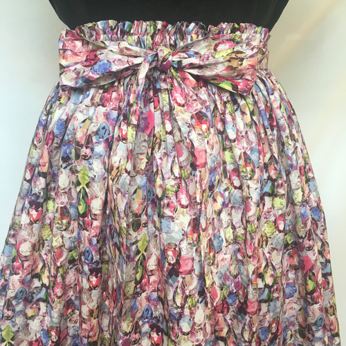 新作✴︎リバティ大人の素敵リボンスカート✴︎アレクサンドラ ピンク  