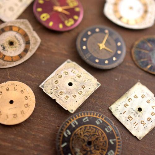 ビンテージ 時計の文字盤 10枚（MP07） DIYパーツ material-mine 通販