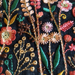 インド刺繍リボン　シルク地【50cm】幅約10.5cm 4枚目の画像