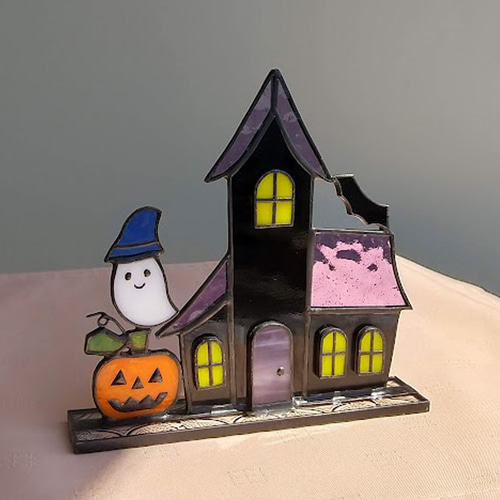 ステンドグラス　ハロウィンモチーフのモビール(よりどり3点) ステンドグラス ハロウィンモチーフのモビール(よりどり3点)