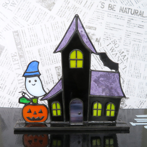 ステンドグラス ハロウィン オバケ かぼちゃ コウモリ その他