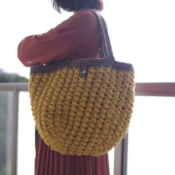 模様編みトートバッグ　受注製作 4枚目の画像