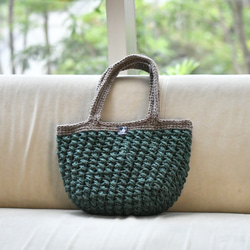 模様編みトートバッグ　受注製作 1枚目の画像