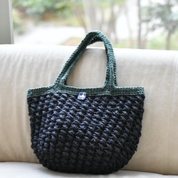 模様編みトートバッグ　受注製作 5枚目の画像