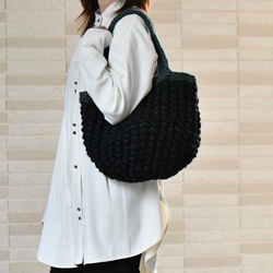 模様編みトートバッグ　受注製作 6枚目の画像