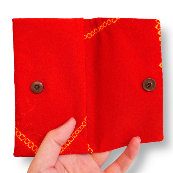 珠盒，珠盒，儀式場合，和服配件，和服翻版，美麗的復古念珠袋（京都猩紅色）[也適合成人儀式和畢業典禮的配件] 第3張的照片