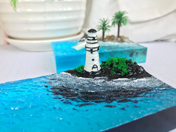 樹脂マイクロシーン/ミニオーシャンビーチ手作りテーブルオーナメント 6枚目の画像