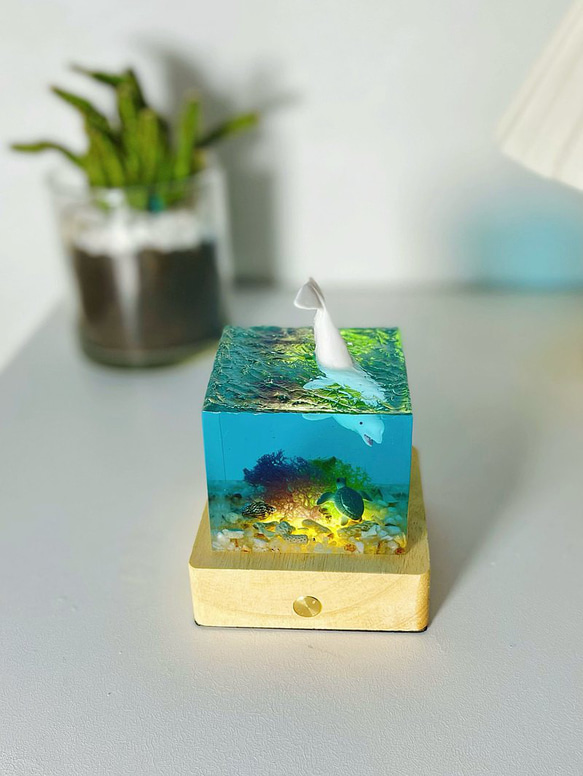 Resin Light 海洋手工树脂摆件/ 环氧树脂工艺品/海洋世界礼物 第3張的照片