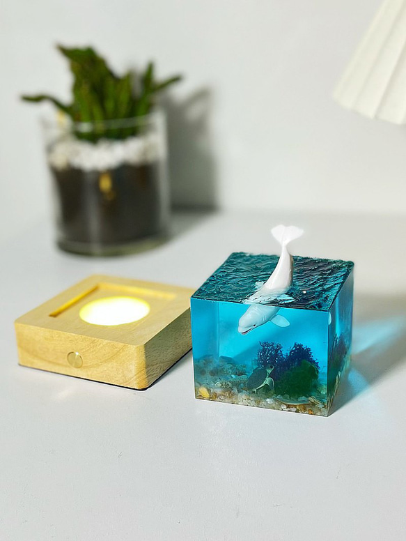 Resin Light 海洋手工树脂摆件/ 环氧树脂工艺品/海洋世界礼物 第5張的照片