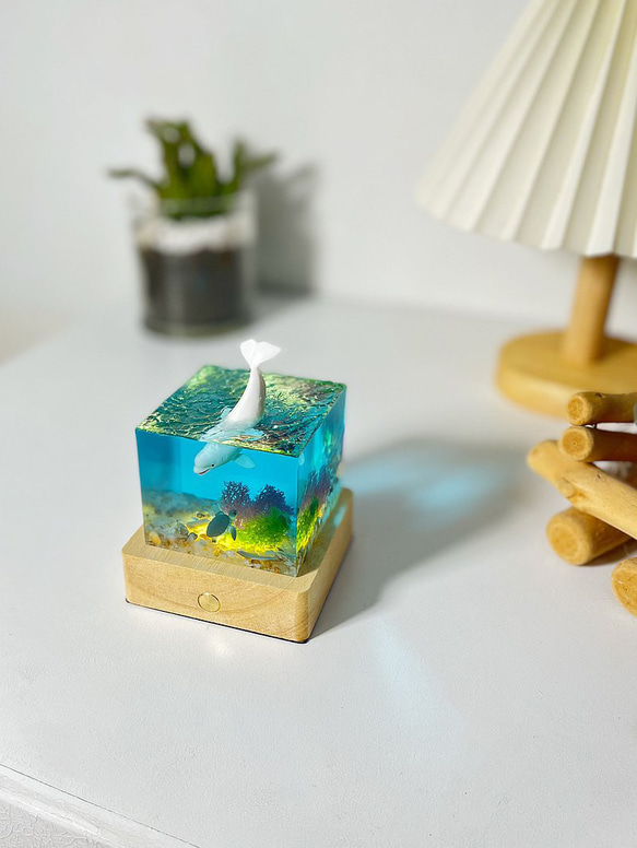 Resin Light 海洋手工树脂摆件/ 环氧树脂工艺品/海洋世界礼物 第1張的照片